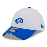 Los Angeles Rams New Era 2025 NFL Training Camp 39THIRTY Flex Hat - White/Royal on sale