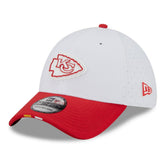 Kansas City Chiefs New Era 2025 NFL Training Camp 39THIRTY Flex Hat - White/Red discount