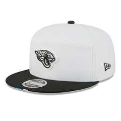 Jacksonville Jaguars New Era 2025 NFL Training Camp Split Panel 9FIFTY Snapback Hat - White/Black discount