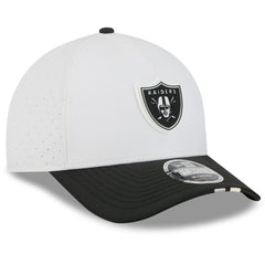 Las Vegas Raiders New Era 2025 NFL Training Camp A-Frame 9FORTY Adjustable Hat - White/Black discount