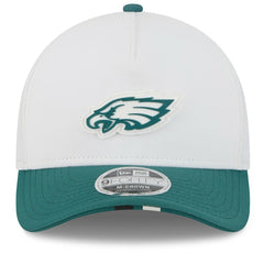 Philadelphia Eagles New Era 2025 NFL Training Camp A-Frame 9FORTY Adjustable Hat - White/Midnight Green on sale