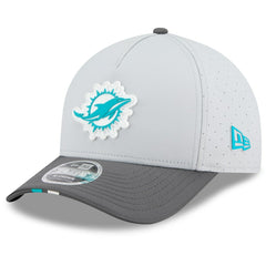 Miami Dolphins New Era 2025 NFL Training Camp A-Frame 9FORTY Adjustable Hat - Gray/Graphite online