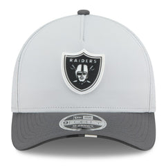Las Vegas Raiders New Era 2025 NFL Training Camp A-Frame 9FORTY Adjustable Hat - Gray/Graphite for sale