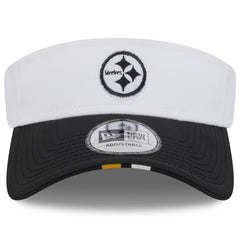 Pittsburgh Steelers New Era 2025 NFL Training Camp Adjustable Visor - White/Black discount