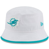 Miami Dolphins New Era 2025 NFL Training Camp Stretch Bucket Hat - White discount