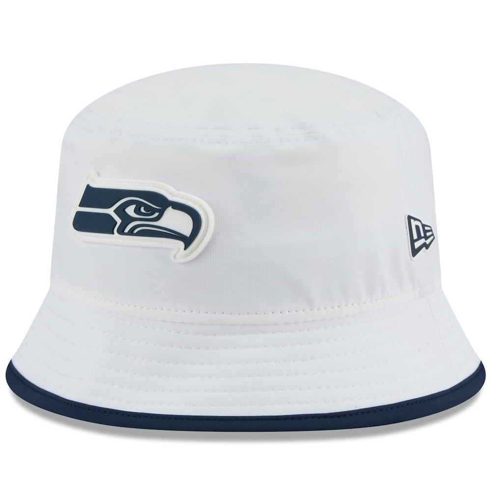 Seattle Seahawks New Era 2025 NFL Training Camp Stretch Bucket Hat - White outlet