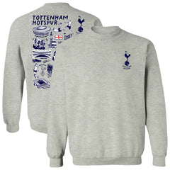 Tottenham Hotspur Vive La Fete Women's Impressions Artwork Pullover Sweatshirt Sale - Gray