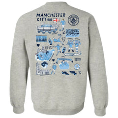 Manchester City Vive La Fete Women's Impressions Artwork Pullover Sweatshirt Discount - Gray