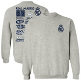 Real Madrid Vive La Fete Women's Impressions Artwork Pullover Sweatshirt Discount - Gray