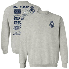 Real Madrid Vive La Fete Women's Impressions Artwork Pullover Sweatshirt - Gray on sale