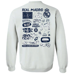 Real Madrid Vive La Fete Women's Impressions Artwork Pullover Sweatshirt - White on sale