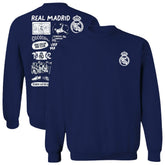 Real Madrid Vive La Fete Women's Impressions Artwork Pullover Sweatshirt Discount - Navy