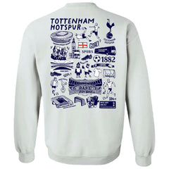 Tottenham Hotspur Vive La Fete Women's Impressions Artwork Pullover Sweatshirt Sale - White