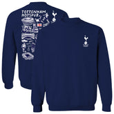 Tottenham Hotspur Vive La Fete Women's Impressions Artwork Pullover Sweatshirt Sale - Navy
