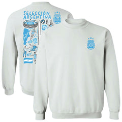 Argentina National Team Vive La Fete Women's Impressions Artwork Pullover Sweatshirt for sale - White