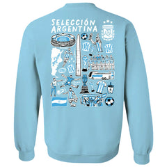Argentina National Team Vive La Fete Women's Impressions Artwork Pullover Sweatshirt - Light Blue discount
