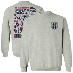 Barcelona Vive La Fete Women's Impressions Artwork Pullover Sweatshirt on sale - Gray