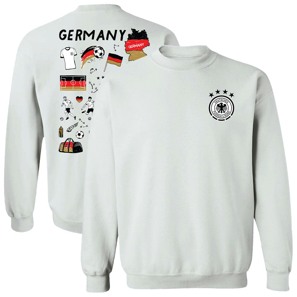 Germany National Team Vive La Fete Women's Impressions Artwork Pullover Sweatshirt for sale - White