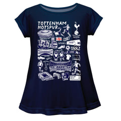 Tottenham Hotspur Vive La Fete Girls Infant Impressions Artwork A-Line Top Sale - Navy
