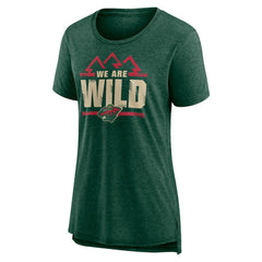 Minnesota Wild Women's Shout Out Tri-Blend T-Shirt - Green T-shirts