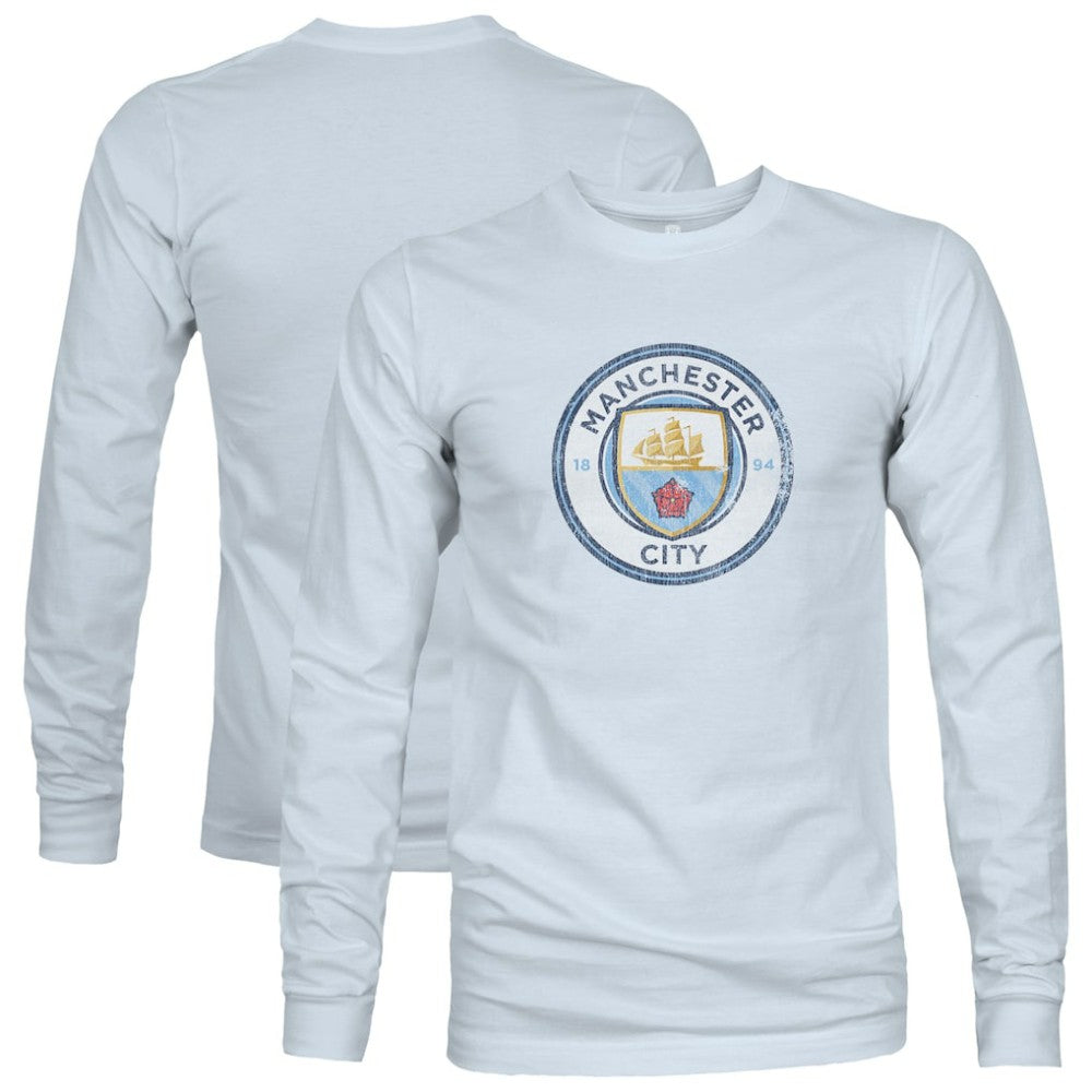Manchester City 1863FC Color Badge Long Sleeve T-Shirt - Light Blue cheap