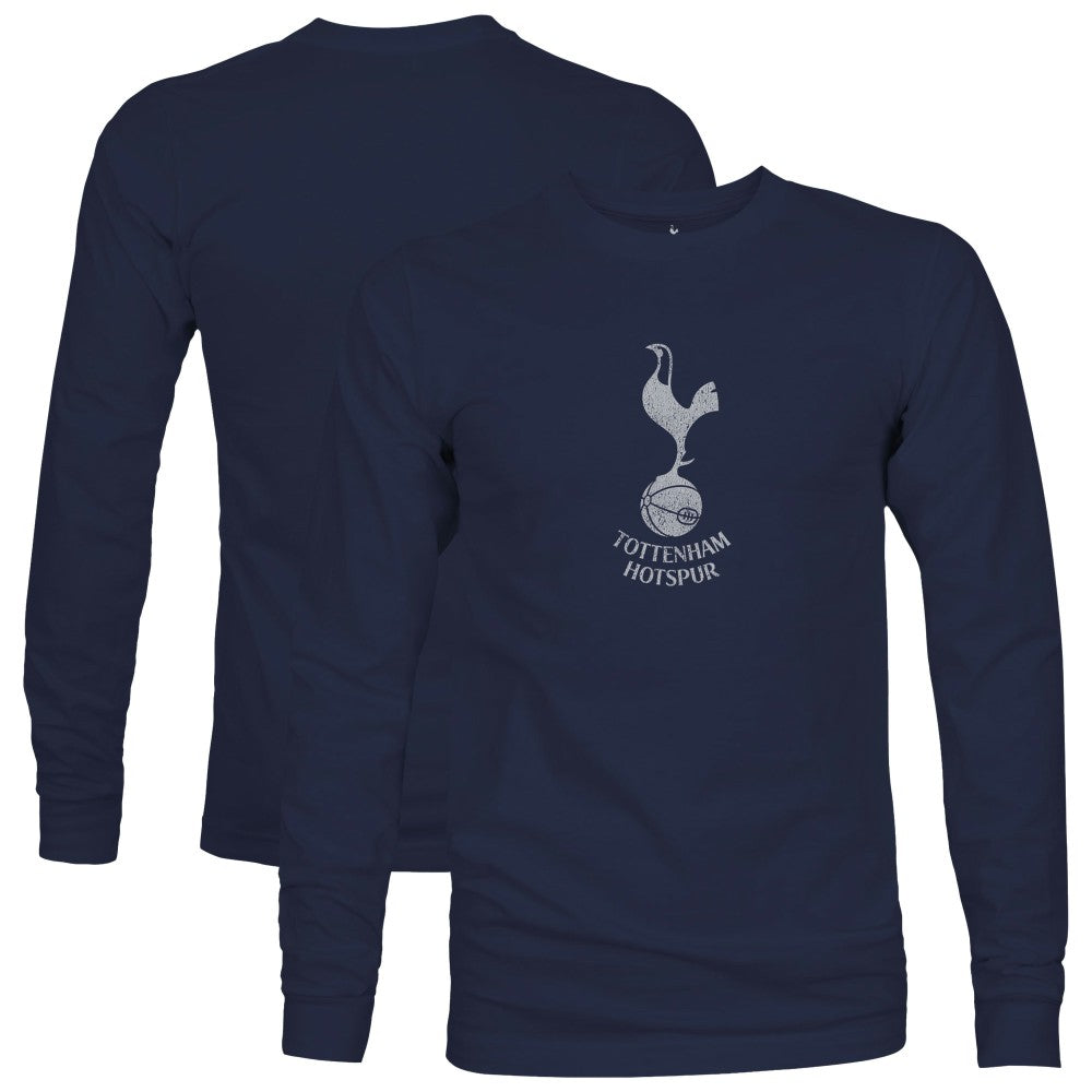 Tottenham Hotspur 1863FC Mono Badge Long Sleeve T-Shirt Sale - Navy