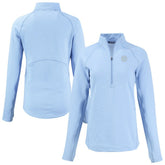 Chicago Cubs Cutter & Buck Women's Peshastin Eco Fleece Recycled Half-Zip Jacket Heather Powder Blue