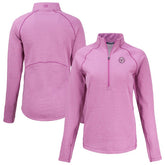 Washington Nationals Cutter & Buck Women's Peshastin Eco Fleece Recycled Half-Zip Jacket Heather Light Pink