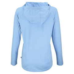 Detroit Tigers Cutter & Buck Women's Coastline Epic Comfort Eco Recycled Long Sleeve Hoodie T-Shirt Powder Blue
