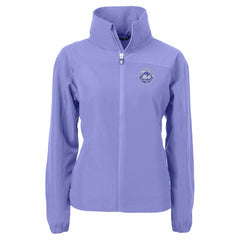 New York Mets Cutter & Buck Women's Charter Eco Recycled Full-Zip Jacket Lavender