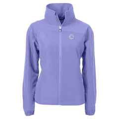 Chicago Cubs Cutter & Buck Women's Charter Eco Recycled Full-Zip Jacket Lavender