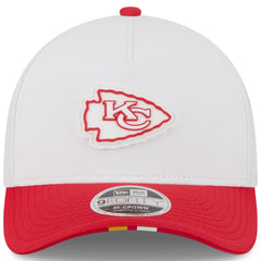 Kansas City Chiefs New Era Youth 2025 NFL Training Camp A-Frame 9FORTY Adjustable Hat - White/Red outlet