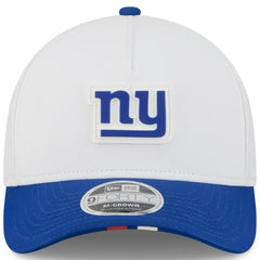 New York Giants New Era Youth 2025 NFL Training Camp A-Frame 9FORTY Adjustable Hat - White/Royal outlet