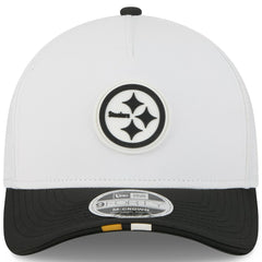 Pittsburgh Steelers New Era Youth 2025 NFL Training Camp A-Frame 9FORTY Adjustable Hat - White/Black online