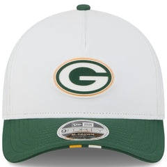 Green Bay Packers New Era Youth 2025 NFL Training Camp A-Frame 9FORTY Adjustable Hat - White/Green on sale