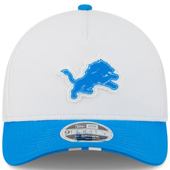 Detroit Lions New Era Youth 2025 NFL Training Camp A-Frame 9FORTY Adjustable Hat - White/Blue for sale