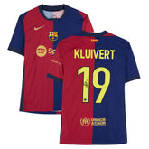 Patrick Kluivert Barcelona Autographed 2024-25 Red/Blue Home Jersey - BAS for sale