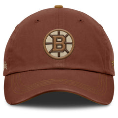 Boston Bruins Fanatics Fall Leaves Timber Adjustable Hat - Brown Hats
