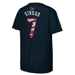 C.J. Stroud Houston Texans Outerstuff Youth Mainliner Drip Player Name & Number T-Shirt - Navy cheap