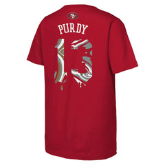 Brock Purdy San Francisco 49ers Outerstuff Youth Mainliner Drip Player Name & Number T-Shirt - Scarlet discount