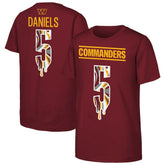 Jayden Daniels Washington Commanders Outerstuff Youth Mainliner Drip Player Name & Number T-Shirt - Burgundy on sale