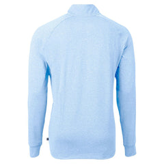 Los Angeles Chargers Cutter & Buck Raglan Adapt Eco Knit Heather Quarter-Zip Top - Powder Blue for sale
