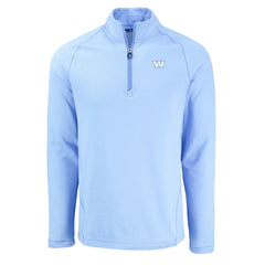 Washington Commanders Cutter & Buck Peshastin Eco Fleece Recycled Raglan Quarter-Zip Top - Powder Blue discount