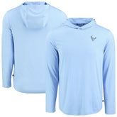 Houston Texans Men's Cutter & Buck Coastline Epic Comfort Eco Recycled Men's Hooded Shirt - Powder Blue for sale