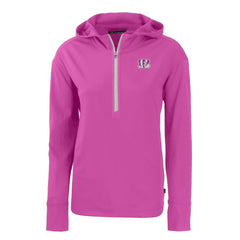 Cincinnati Bengals Cutter & Buck Women's Daybreak Eco Recycled Half-Zip Hoodie - Pink for sale
