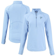 Atlanta Falcons Cutter & Buck Women's Peshastin Eco Fleece Recycled Half-Zip Top - Powder Blue outlet