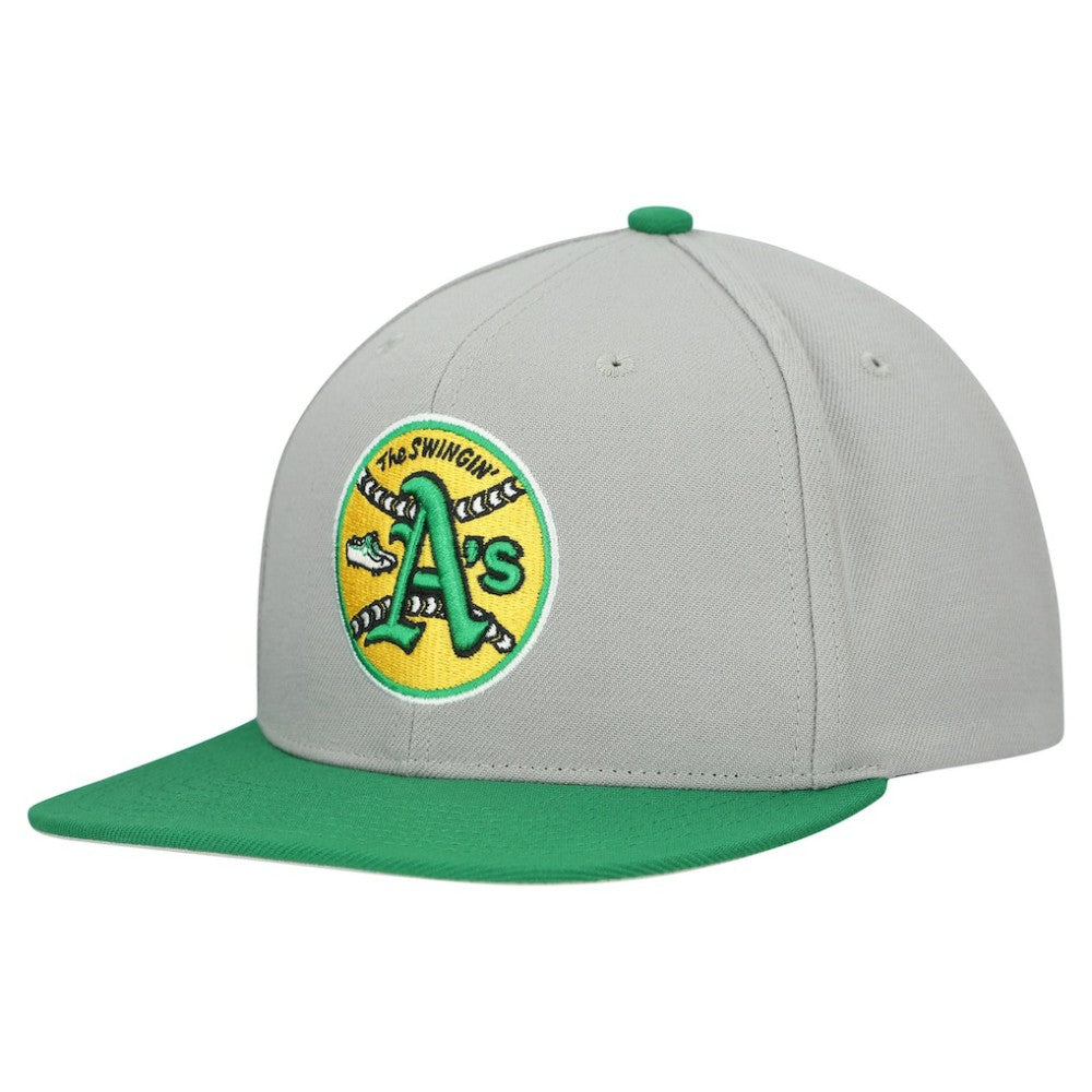 Athletics Cooperstown Collection Basic Flip Snapback Hat Gray