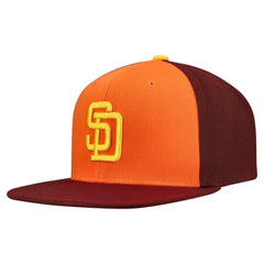 San Diego Padres Cooperstown Collection Basic Flip Snapback Hat Orange/Brown