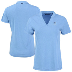 Green Bay Packers Cutter & Buck Women's Forge Heathered Stretch Blade Top - Powder Blue for sale