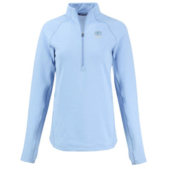 Green Bay Packers Cutter & Buck Women's Peshastin Eco Fleece Recycled Half-Zip Top - Powder Blue outlet